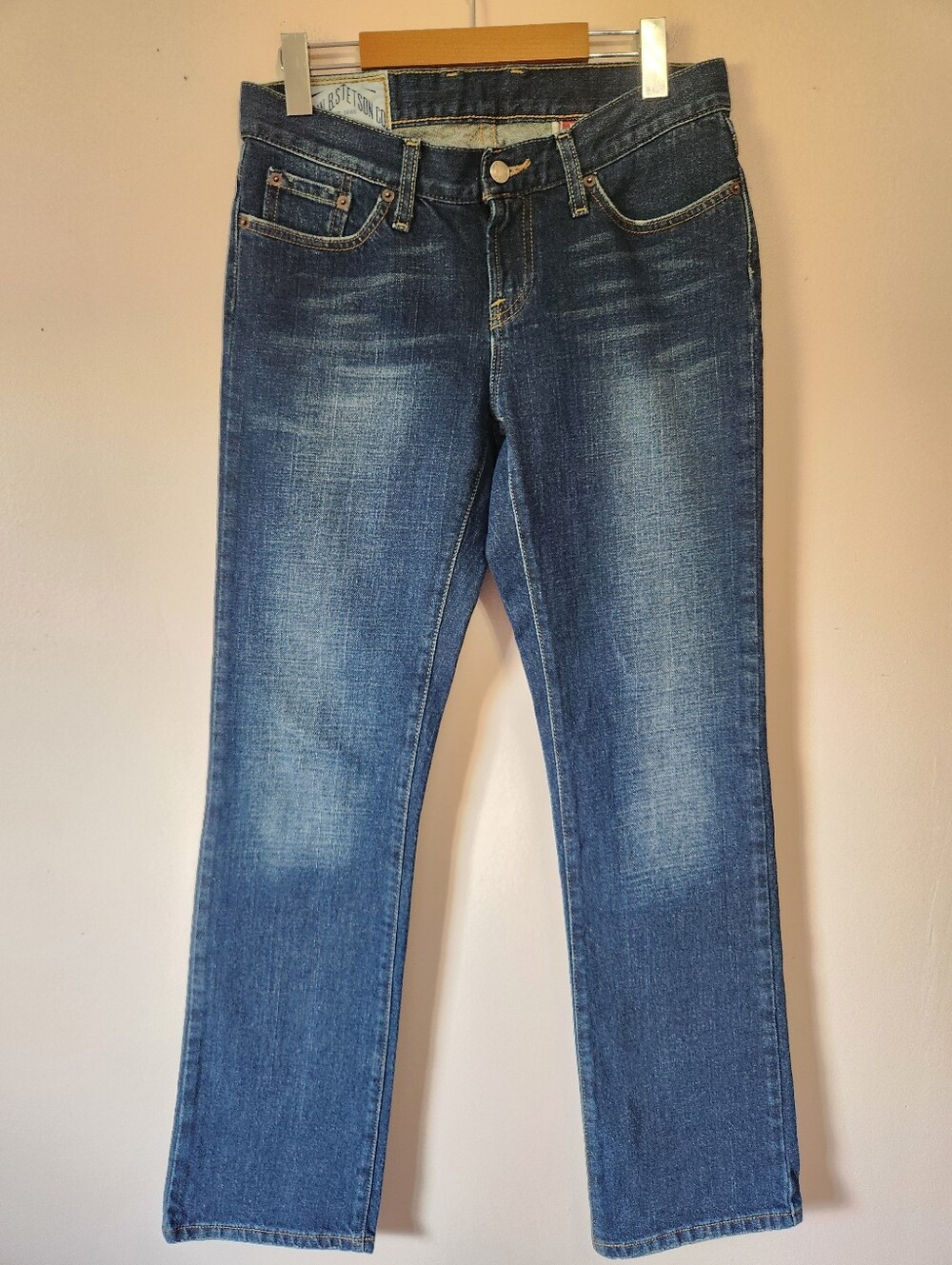 Stetson 831 Arrow Straight Leg Western Jeans Y2K Medium Wash Cowgirl Size 6